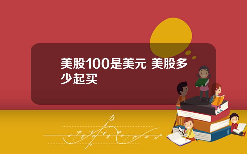 美股100是美元 美股多少起买